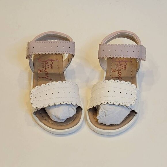 Jellypop Toddler Girls Lil Valonia Sandal Size 5M White/Pink - Picture 3 of 9